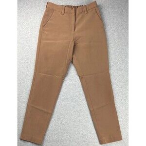 United Tokyo Pants Womens 1 Black Straight Leg Elastic Waist Workwear Chic